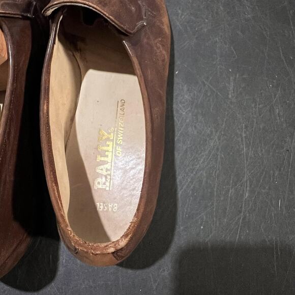 Bally Basel Dress Shoes Mens Size 9.5 M Brown Leather Slip On Made Switzerland main image 5